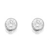 9ct White Gold Cubic Zirconia Stud Earrings - 5mm - G0835