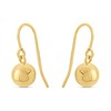 9ct Gold 7mm Ball Hook-Wire Drop Earrings - G1117
