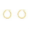 9ct Gold Facetted Hoop Earrings - G2110