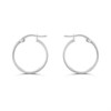 9ct White Gold Hoop Earrings - G24102