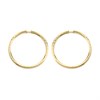 9ct Gold Diamond Cut Hoop Earrings - 14mm - G2462