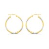 9ct Gold Two Colour Hoop Earrings - G2494
