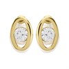 9ct Gold Oval Cubic Zirconia Stud Earrings - 6mm - G27109