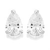 9ct White Gold Pear Cubic Zirconia Stud Earrings - 6mm - G27119