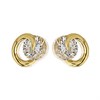 9ct Gold Cubic Zirconia Curl Stud Earrings - 8mm - G27126