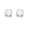 9ct White Gold Cubic Zirconia Solitaire Stud Earrings - 5mm - G3006
