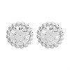 9ct White Gold Cubic Zirconia Halo Stud Earrings - 7mm - G3295