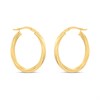 9ct Gold Oval Twist Hoop Earrings - G41179