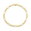 9ct Gold 4mm Wide Figaro 7.5in Bracelet - G64119