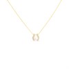 Sif Jakobs  Gold Plated Silver Freshwater Pearl CZ Ponza Necklace - J02144