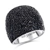 Sif Jakobs Silver Black Cubic Zirconia Ponte Ring - J0216