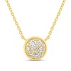 Sif Jakobs Gold Plated Silver Novara CZ Disc Necklace - J02218