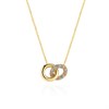 Sif Jakobs Gold Plated Silver Carrara Double Circle Multi Coloured CZ Necklace - J02226