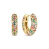 Sif Jakobs Gold Plated Silver Carrara Multi Coloured CZ Hoop Earrings - J02227