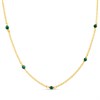 Hot Diamonds Gold 18ct Gold Plated Malachite Choker Necklace - J0312