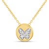 Hot Diamonds Gold 18ct Gold Plated Butterfly Necklace - J0319