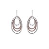 Hot Diamonds DE497 Silver And Rose Gold Plated Drop Earrings - J0401