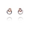 Hot Diamonds DE492 Rose Plated Silver Circle Stud Earrings - J0438