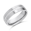 Cobalt Horizontal Line 7mm Band Ring - J1201