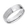 Cobalt Diagonal Double Line 6mm Band Ring - J1203