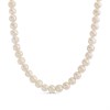 Silver Pearl Semi-Round 6-7mm Strand Necklace- 18" - J3010