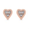 Guess UBE03237RHRG Rose Tone Heart Stud Earrings - J42341