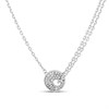GUESS JUBN05223JWRHT/U Silver Tone Crystal Double Strand Necklace - J42363