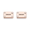 DKNY 60559686-9DH Rose Tone Crystal Stud Earrings - J4658