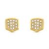 Fossil JF04532710 Heritage Crest Gold Tone Stud Earrings - J49346