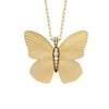 Fossil JF04809710 Gold Tone Crystal Set Butterfly Necklace - J49408