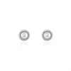 Cachet London Silver Tone Simulated Pearl Halo Stud Earrings - J74166