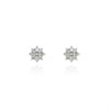 Cachet London Silver Tone Mixed Cut Cluster Stud Earrings - J74172