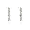 Cachet London Silver Tone Triple Pear Drop Earrings - J74173