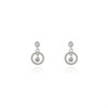 Cachet London Silver Tone Open Circle Drop Earrings - J74175
