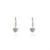 Cachet London Silver Tone Pavé Heart Drop Earrings - J74177