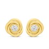 Cachet London Gold Tone CZ Knot Stud Earrings - J74222