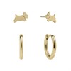 Radley RYJ1488S 18ct Gold Plated Dog Stud And Hoop Earrings Set - J81153