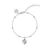 Radley RYJ3393S Silver Plated Heart Charm Station Chain Bracelet - J81157