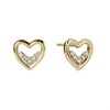 Radley RYJ1534S 18ct Gold Plated Stone Set Open Heart Stud Earrings - J81160