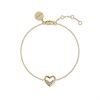 Radley RYJ3462S 18ct Gold Plated Stone Set Open Heart Bracelet - J81164