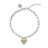 Radley RYJ3523S Silver Tone And 18ct Gold Plated Heart Charm Bracelet - J81182