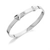 Little Star Silver Heart Expanding Children's Bangle - J83133