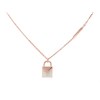 Michael Kors MKC1039AG791 14ct Rose Gold Plated Quartz Cubic Zirconia Little Padlock Necklace - J9413