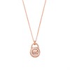 Michael Kors MKC1562AH791 Rose Gold Plate Stone Set Necklace - J94215