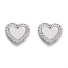Michael Kors MKC1340AH040 Silver Heart Stud Earrings - J9454