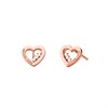 Michael Kors MKC1569AN791 Rose Gold Plated Silver Heart Stud Earrings - J9493