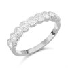 9ct White Gold Lab Grown Diamond Rubover Half Eternity Ring, 1ct - L40021