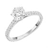 9ct White Gold Lab Grown Diamond Fancy Single Stone Ring, 1.42cts - L40024