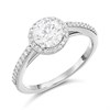 9ct White Gold Lab Grown Diamond Halo Cluster Ring, 1.23cts - L40026