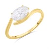 9ct Gold Lab Grown Transverse Oval Diamond Ring, 1ct - L40028